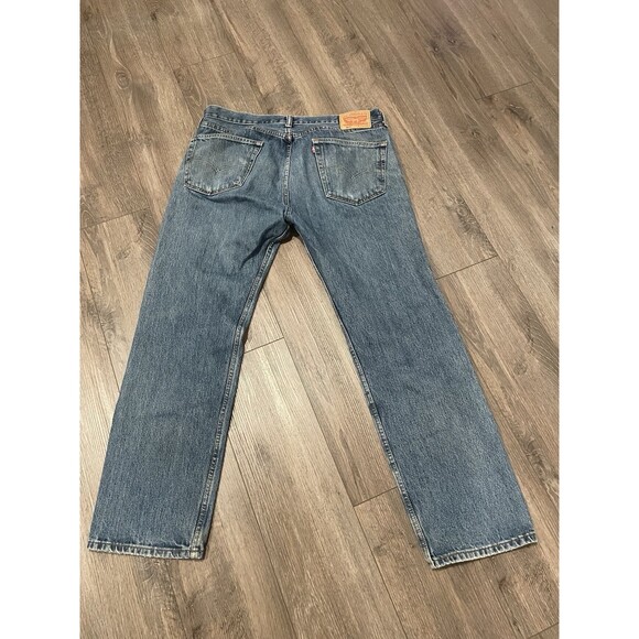 Levi's 505 Jeans Mens 36x32 Blue Regular Fit Straight Denim - Picture 5 of 5